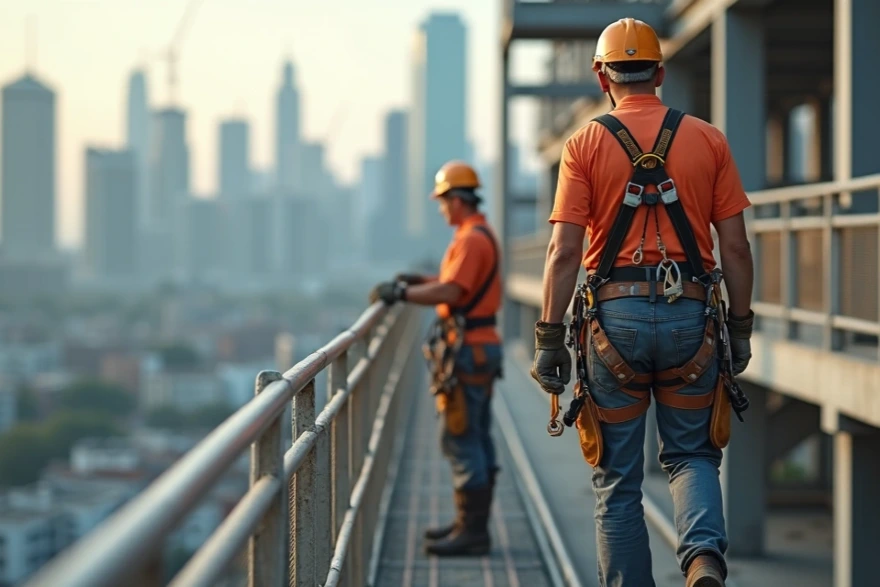 Uso inadequado de EPIs pode aumentar acidentes no trabalho em altura.